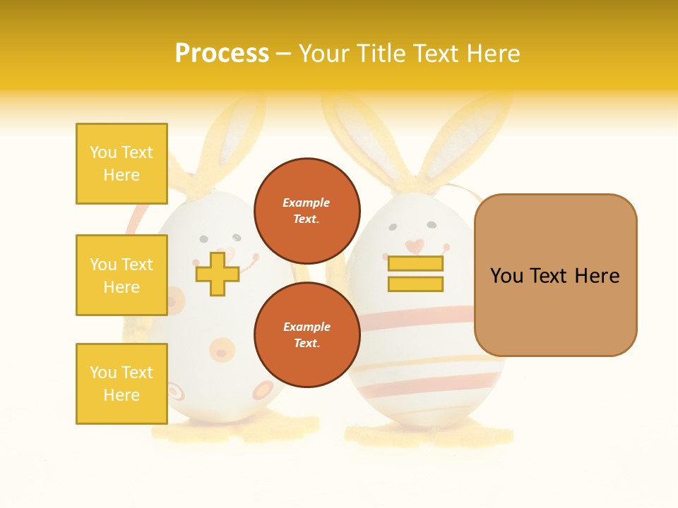 A Couple Of Eggs With Bunny Ears On Them PowerPoint Template