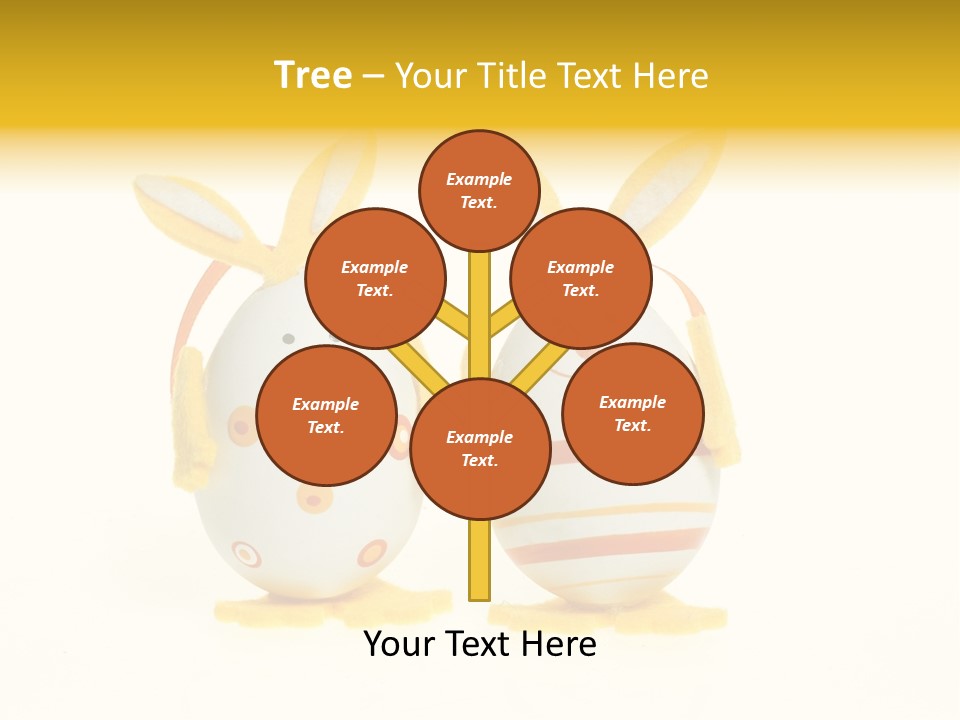 A Couple Of Eggs With Bunny Ears On Them PowerPoint Template