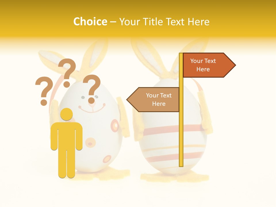 A Couple Of Eggs With Bunny Ears On Them PowerPoint Template