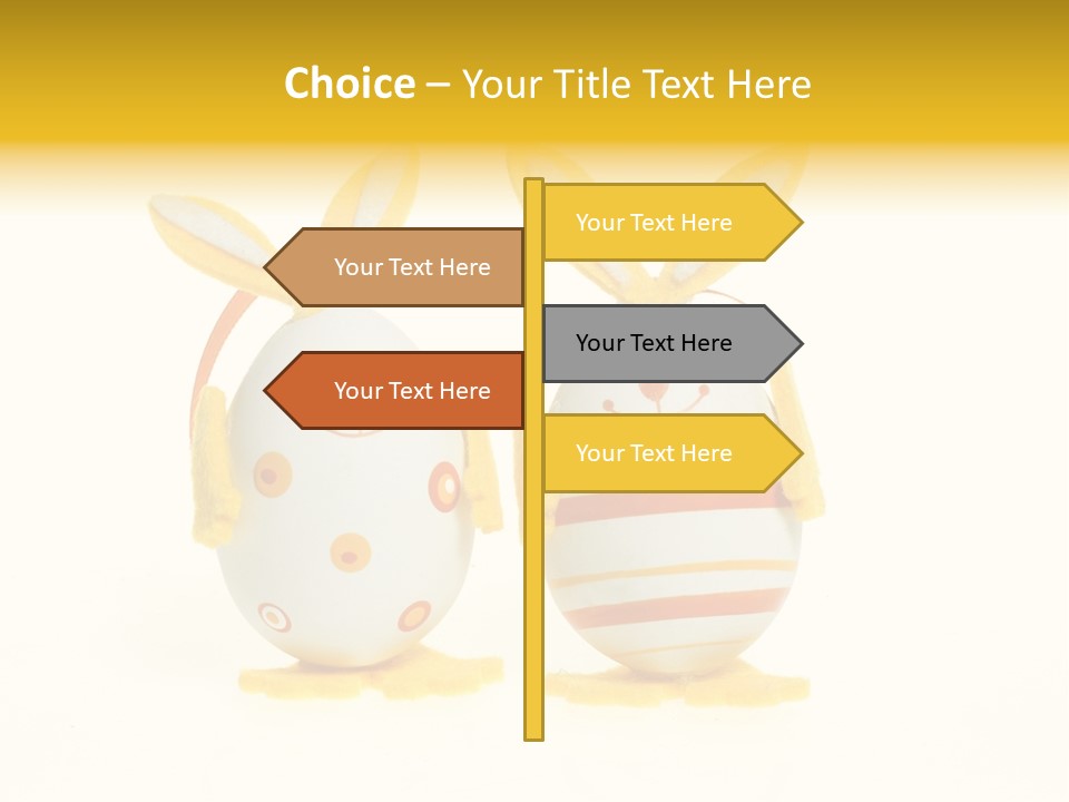 A Couple Of Eggs With Bunny Ears On Them PowerPoint Template