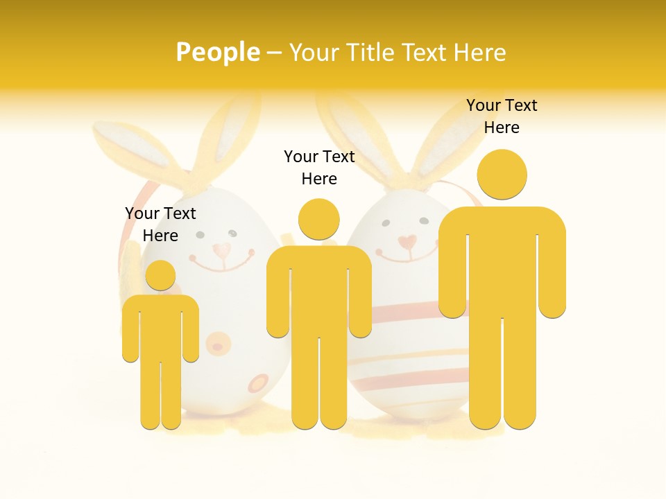 A Couple Of Eggs With Bunny Ears On Them PowerPoint Template