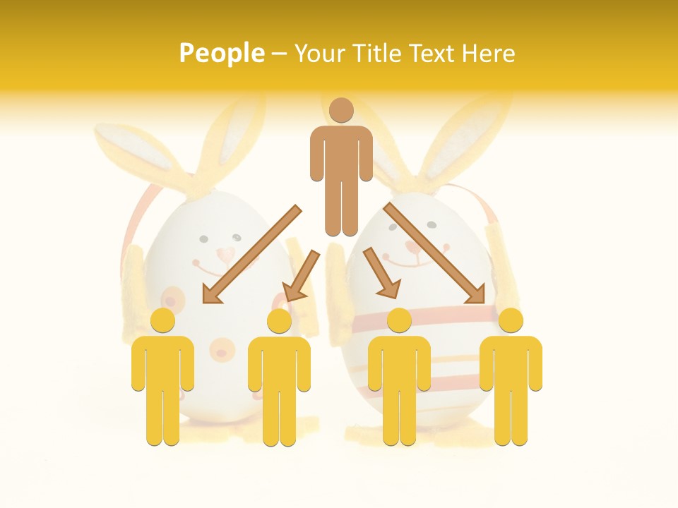 A Couple Of Eggs With Bunny Ears On Them PowerPoint Template
