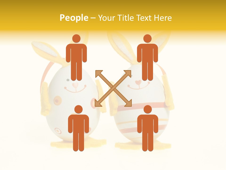 A Couple Of Eggs With Bunny Ears On Them PowerPoint Template
