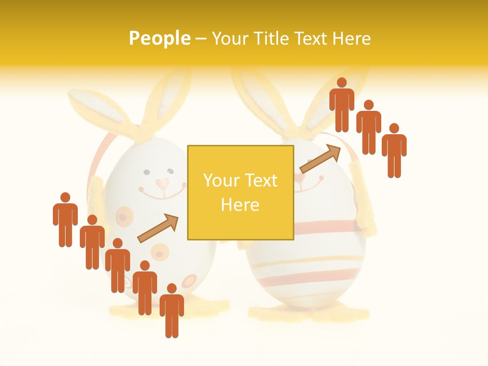 A Couple Of Eggs With Bunny Ears On Them PowerPoint Template