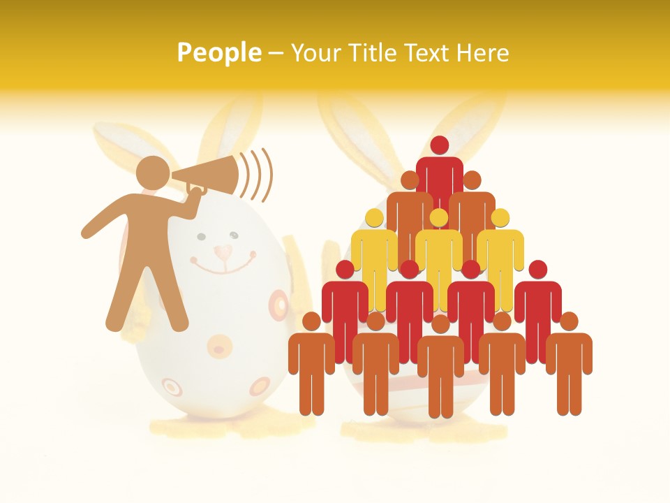 A Couple Of Eggs With Bunny Ears On Them PowerPoint Template