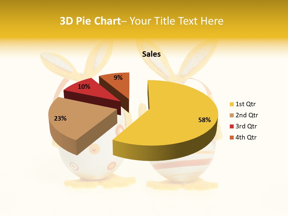 A Couple Of Eggs With Bunny Ears On Them PowerPoint Template