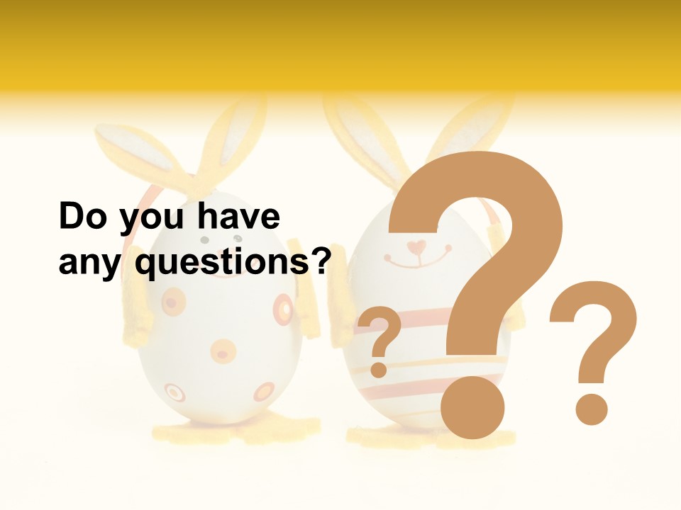 A Couple Of Eggs With Bunny Ears On Them PowerPoint Template
