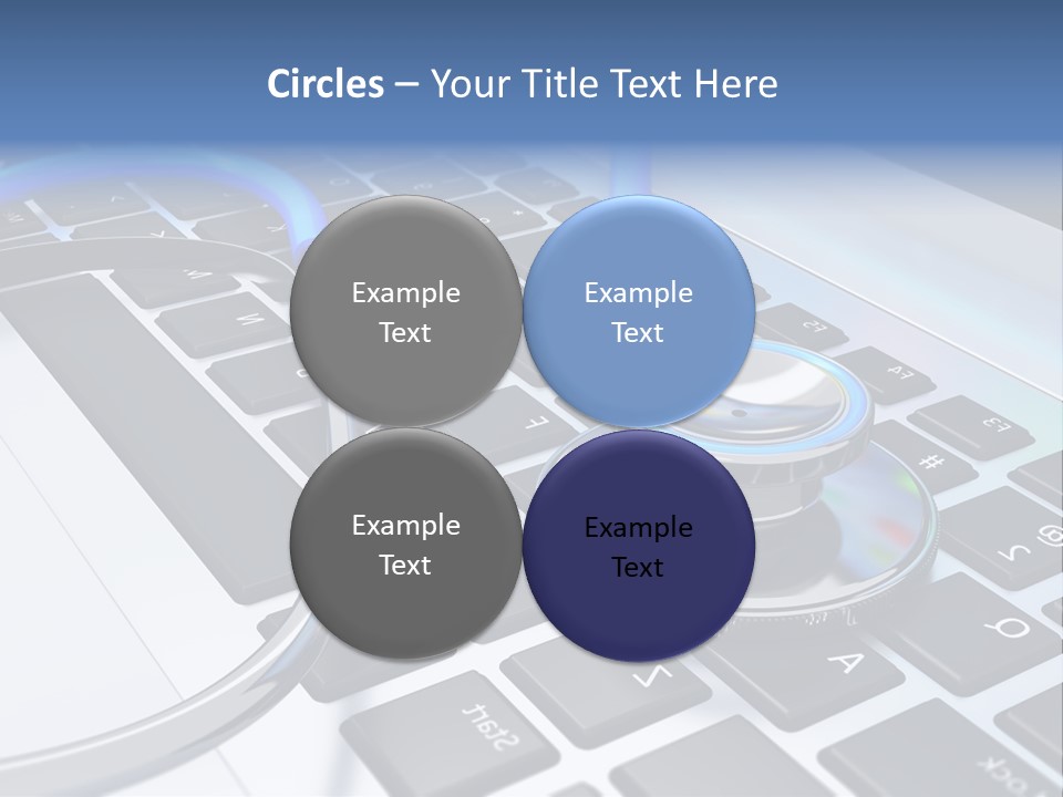 A Stethoscope Laying On Top Of A Laptop Keyboard PowerPoint Template