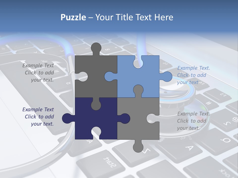 A Stethoscope Laying On Top Of A Laptop Keyboard PowerPoint Template