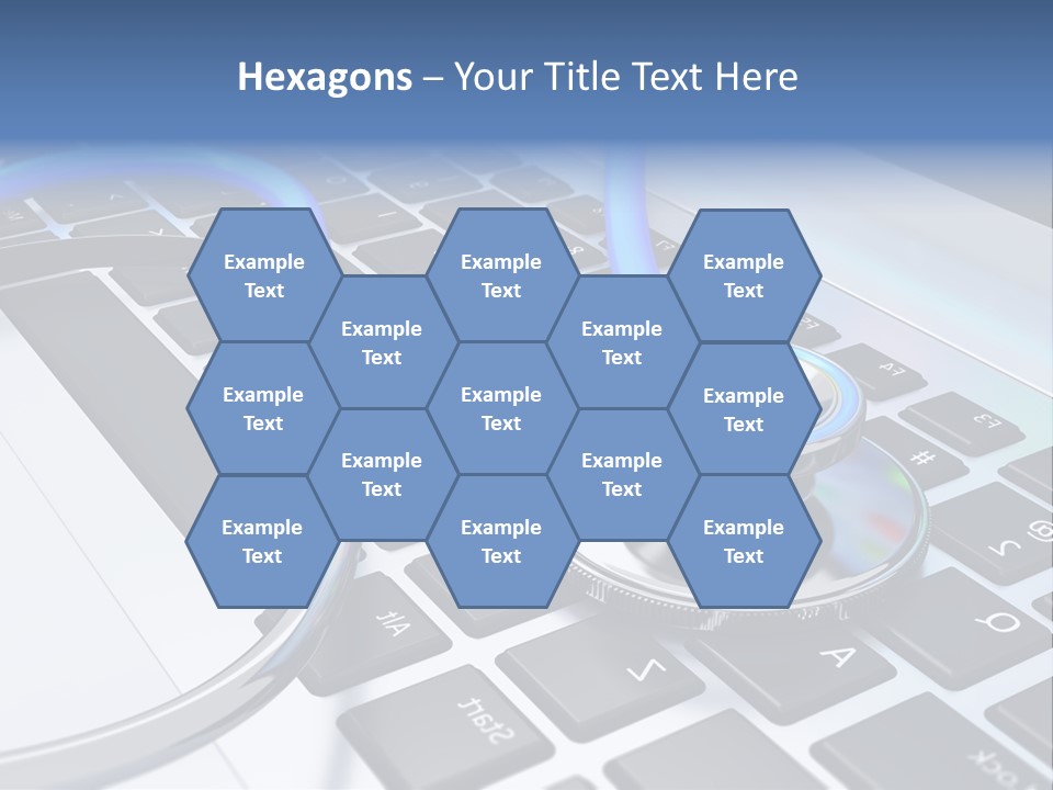 A Stethoscope Laying On Top Of A Laptop Keyboard PowerPoint Template