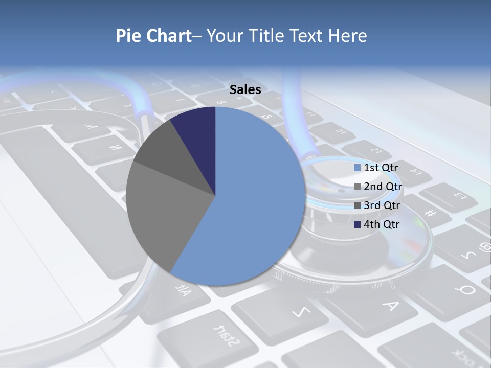 A Stethoscope Laying On Top Of A Laptop Keyboard PowerPoint Template