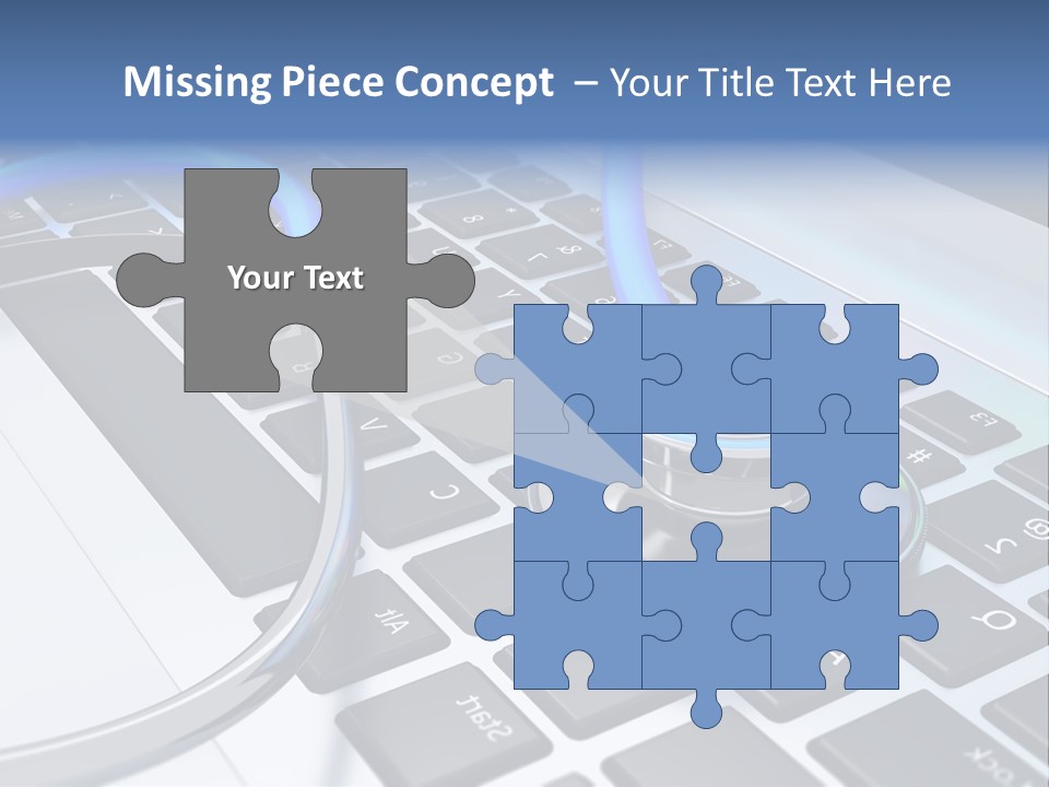 A Stethoscope Laying On Top Of A Laptop Keyboard PowerPoint Template