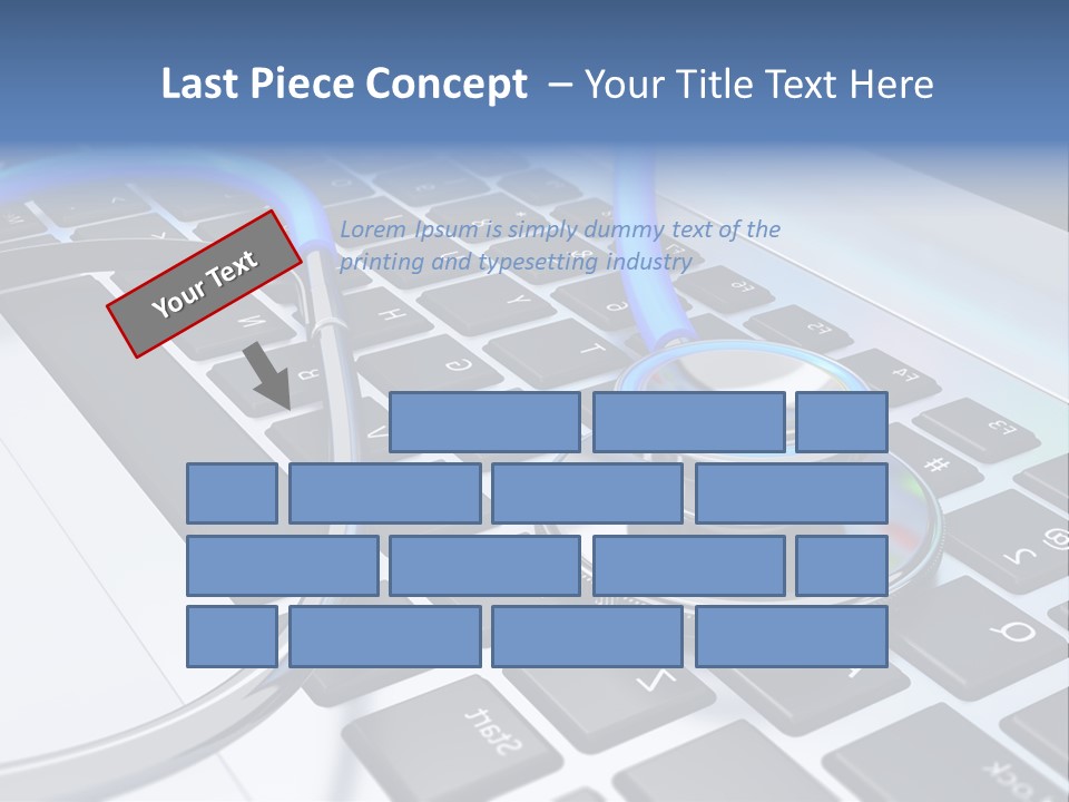A Stethoscope Laying On Top Of A Laptop Keyboard PowerPoint Template
