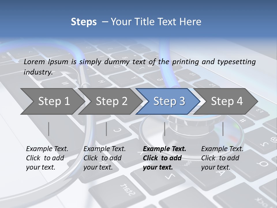 A Stethoscope Laying On Top Of A Laptop Keyboard PowerPoint Template