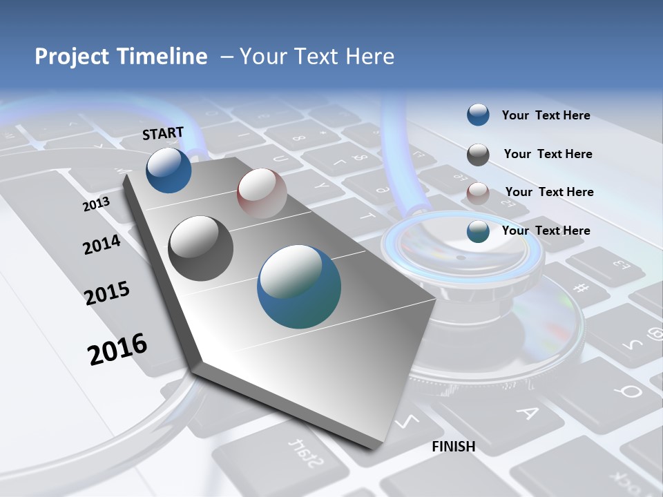 A Stethoscope Laying On Top Of A Laptop Keyboard PowerPoint Template