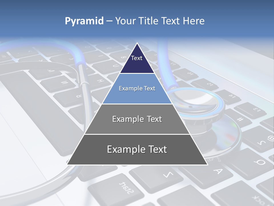 A Stethoscope Laying On Top Of A Laptop Keyboard PowerPoint Template