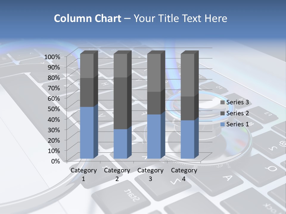 A Stethoscope Laying On Top Of A Laptop Keyboard PowerPoint Template