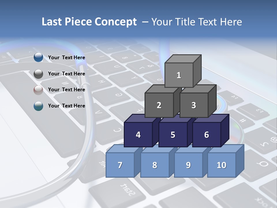 A Stethoscope Laying On Top Of A Laptop Keyboard PowerPoint Template