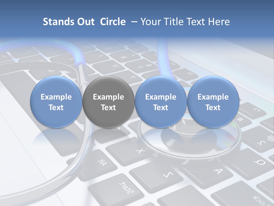 A Stethoscope Laying On Top Of A Laptop Keyboard PowerPoint Template