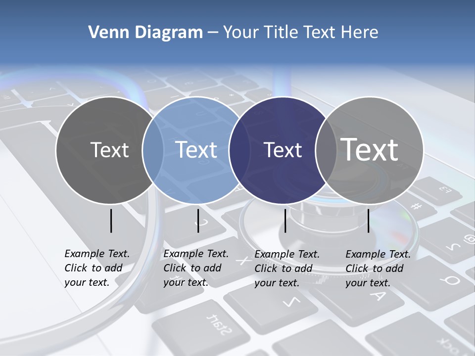A Stethoscope Laying On Top Of A Laptop Keyboard PowerPoint Template