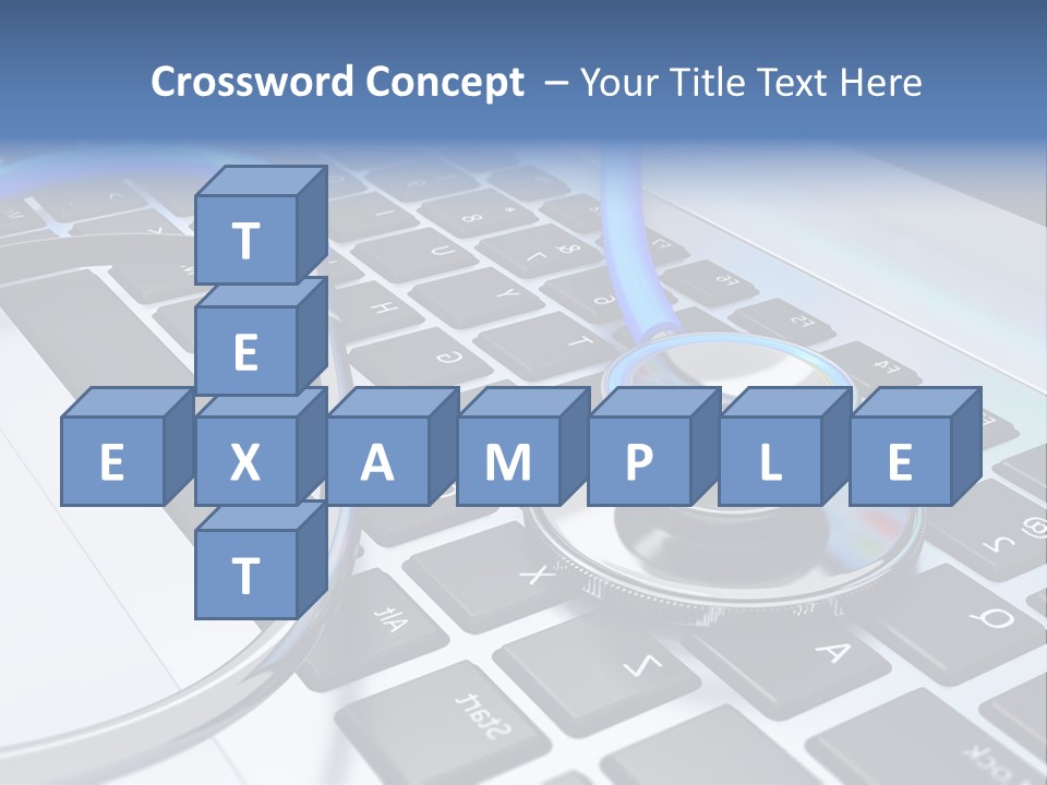A Stethoscope Laying On Top Of A Laptop Keyboard PowerPoint Template
