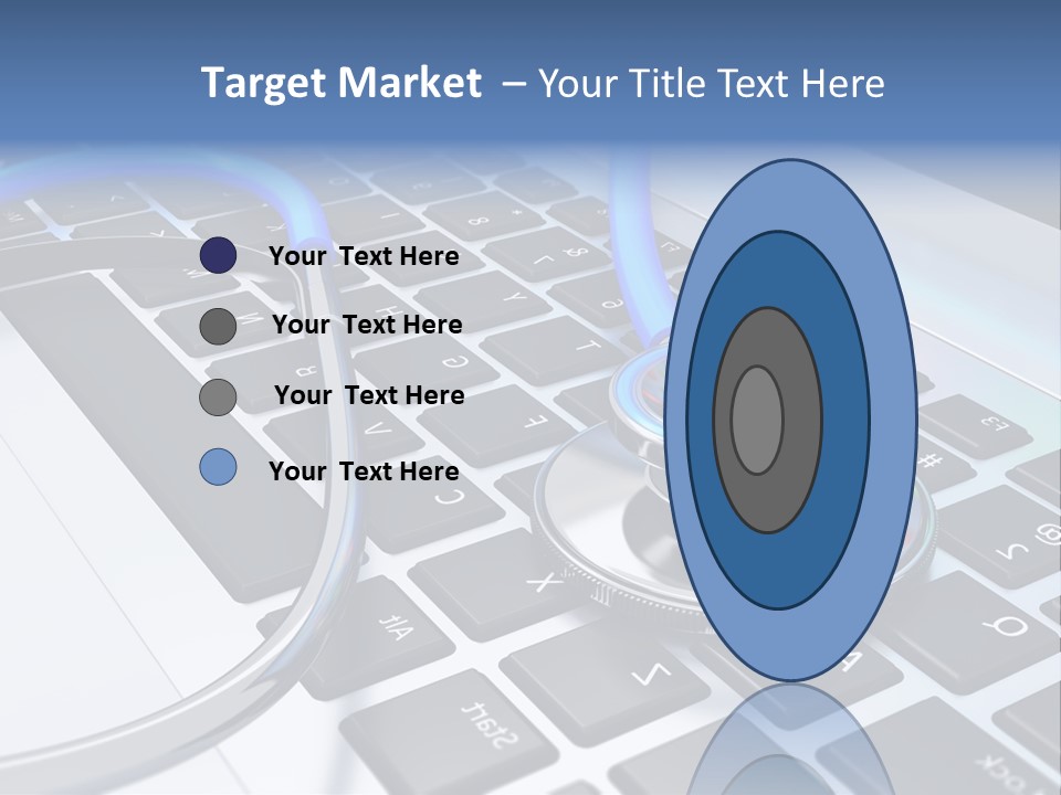 A Stethoscope Laying On Top Of A Laptop Keyboard PowerPoint Template