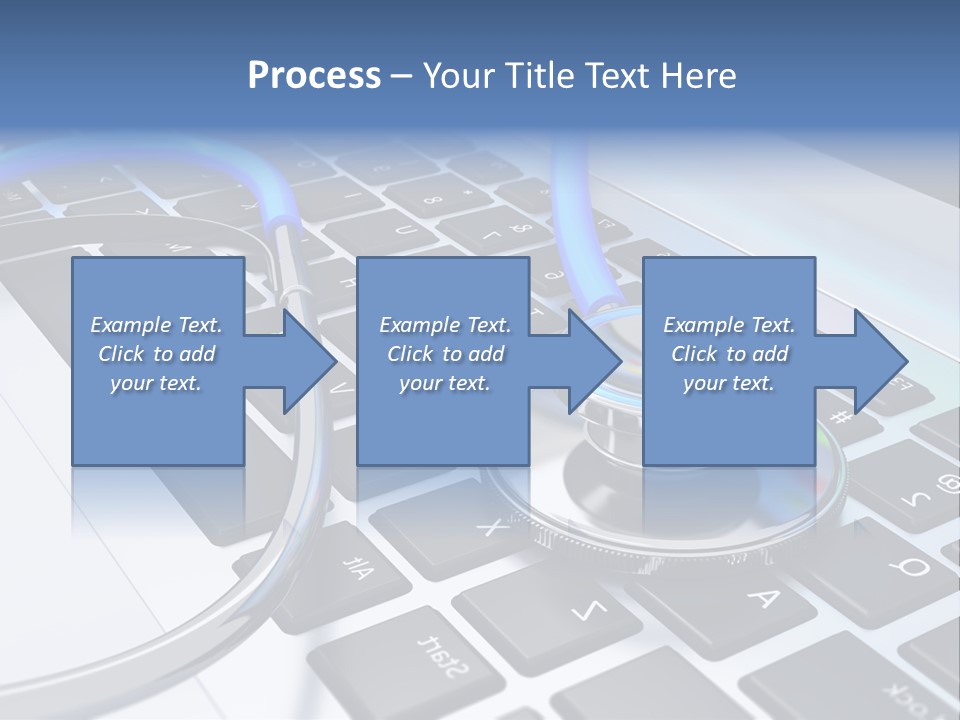 A Stethoscope Laying On Top Of A Laptop Keyboard PowerPoint Template