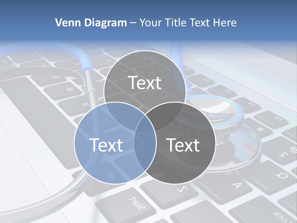 A Stethoscope Laying On Top Of A Laptop Keyboard PowerPoint Template