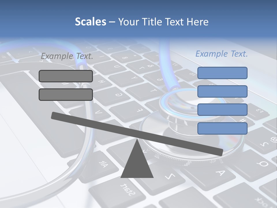 A Stethoscope Laying On Top Of A Laptop Keyboard PowerPoint Template