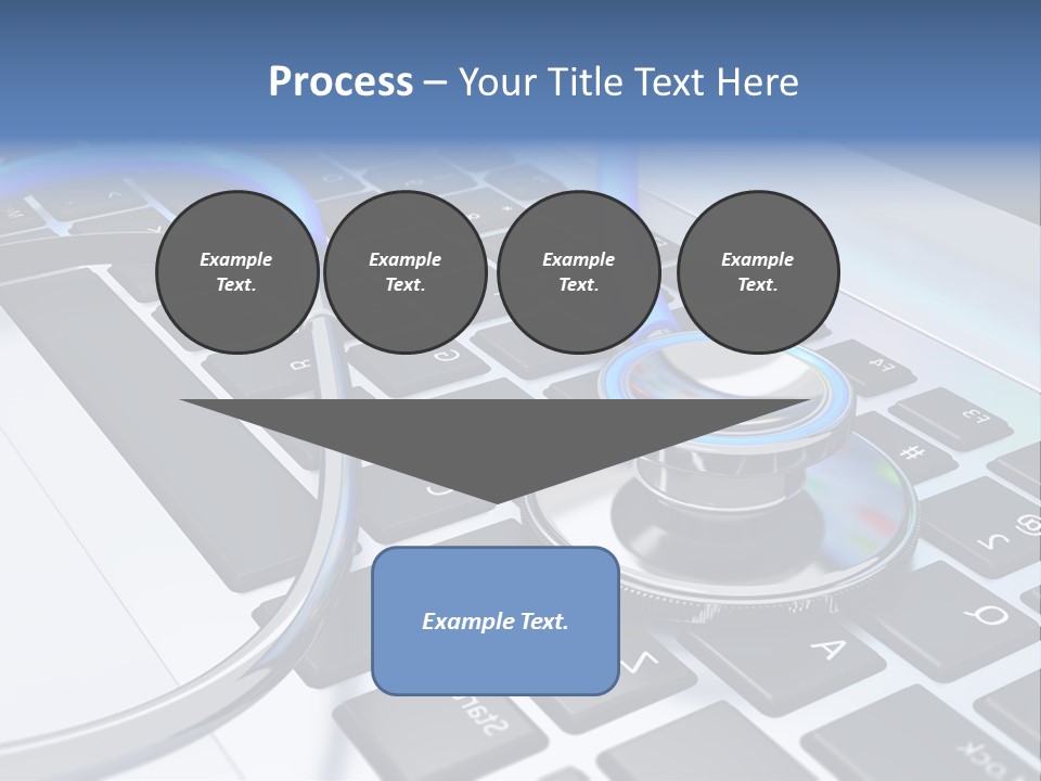 A Stethoscope Laying On Top Of A Laptop Keyboard PowerPoint Template