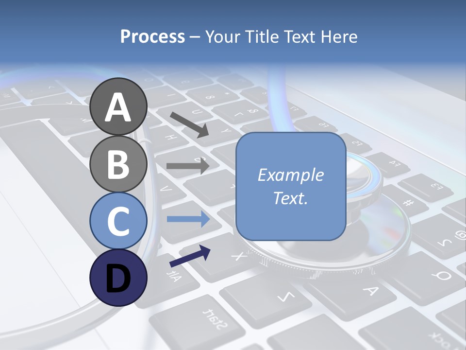 A Stethoscope Laying On Top Of A Laptop Keyboard PowerPoint Template