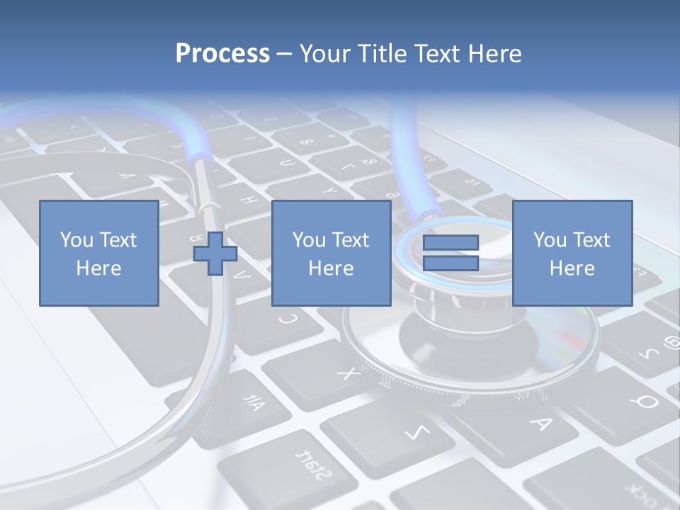 A Stethoscope Laying On Top Of A Laptop Keyboard PowerPoint Template
