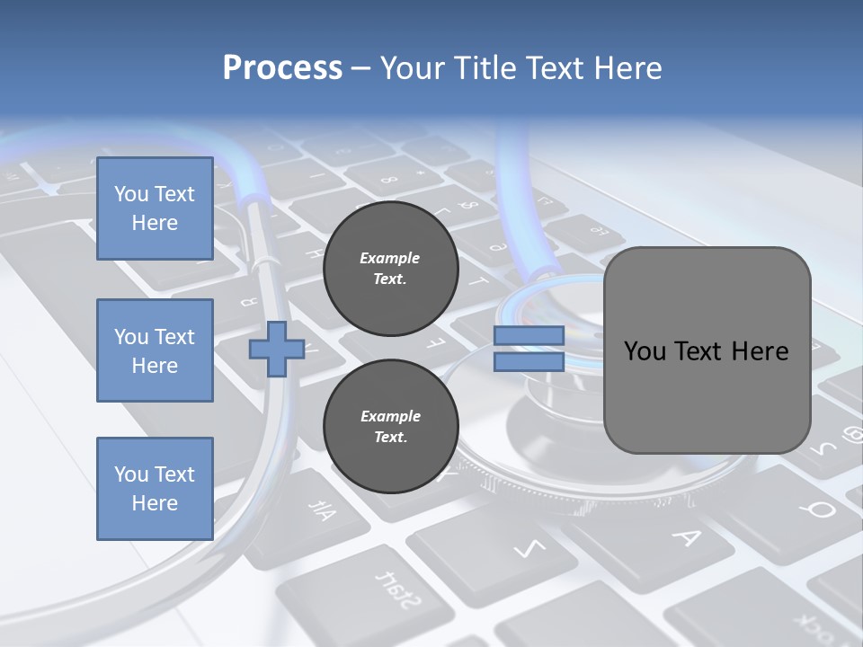 A Stethoscope Laying On Top Of A Laptop Keyboard PowerPoint Template