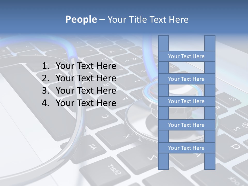 A Stethoscope Laying On Top Of A Laptop Keyboard PowerPoint Template