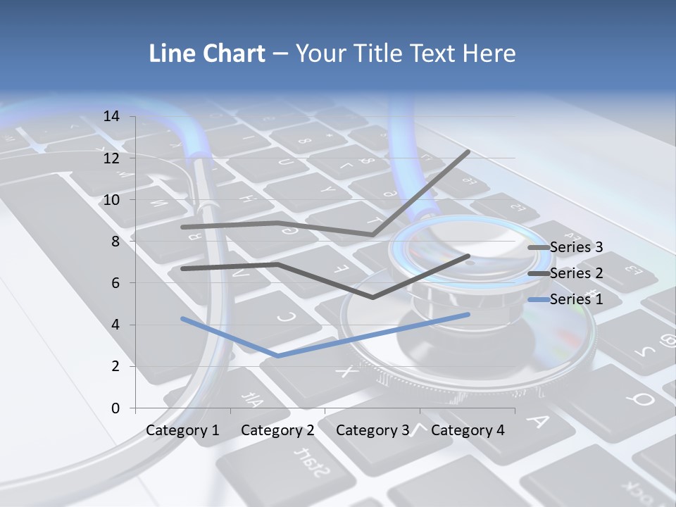 A Stethoscope Laying On Top Of A Laptop Keyboard PowerPoint Template