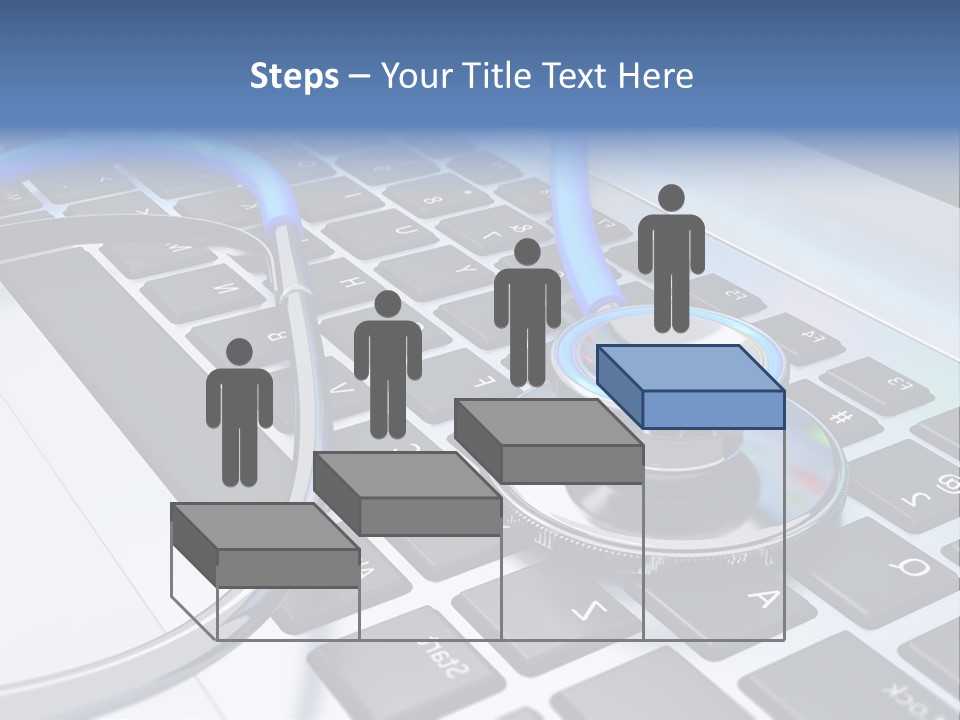 A Stethoscope Laying On Top Of A Laptop Keyboard PowerPoint Template