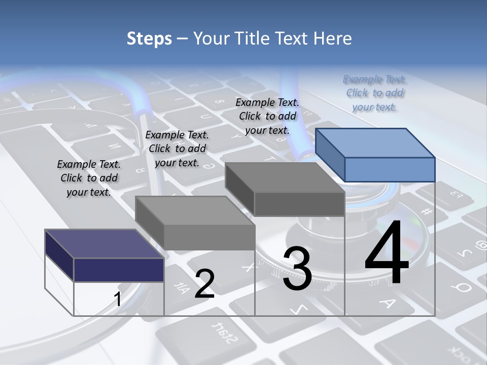 A Stethoscope Laying On Top Of A Laptop Keyboard PowerPoint Template