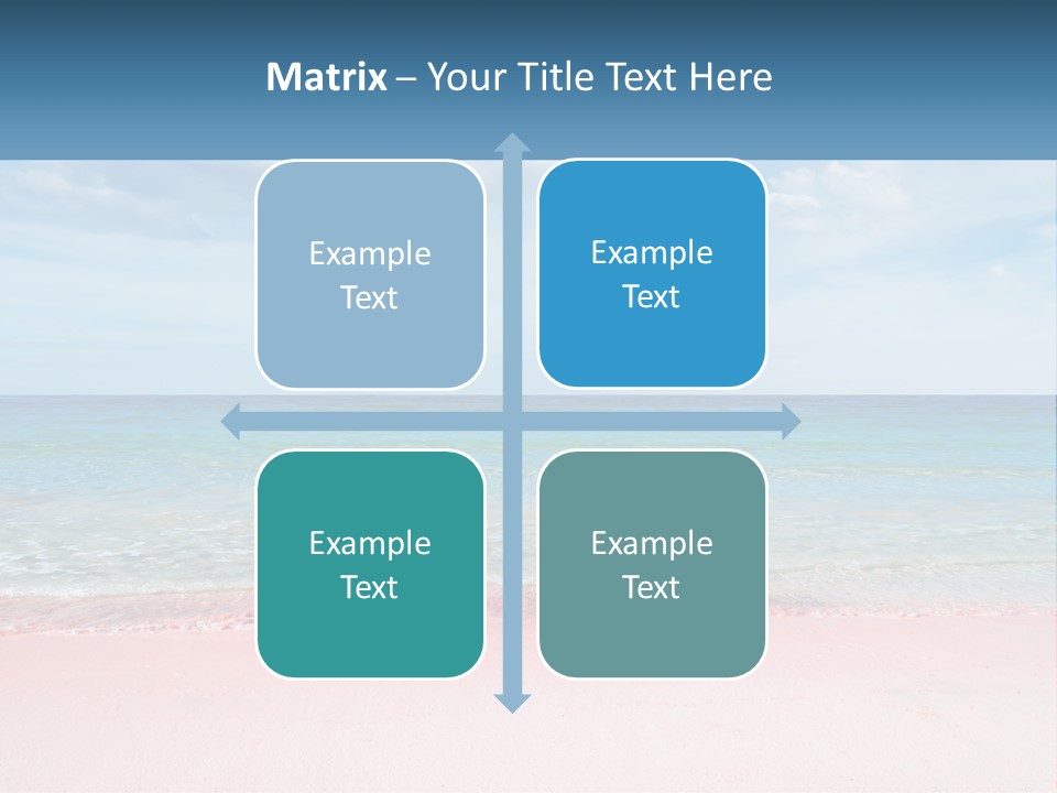 A Sandy Beach With A Blue Sky And Ocean In The Background PowerPoint Template