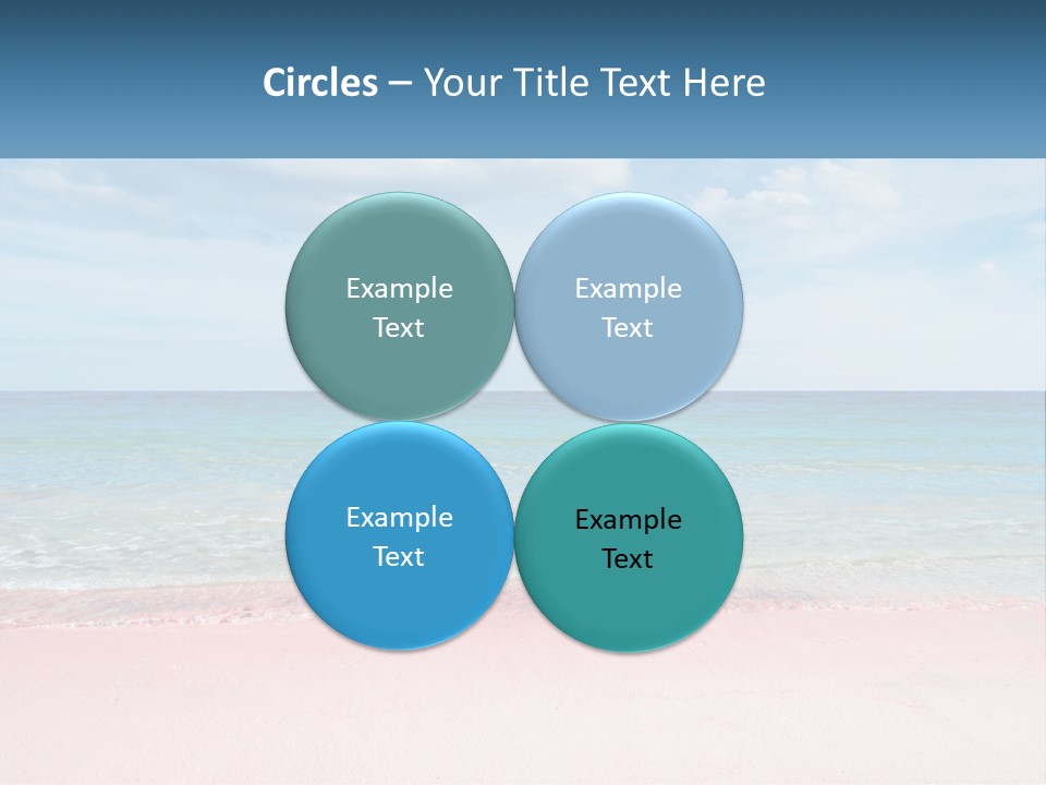 A Sandy Beach With A Blue Sky And Ocean In The Background PowerPoint Template
