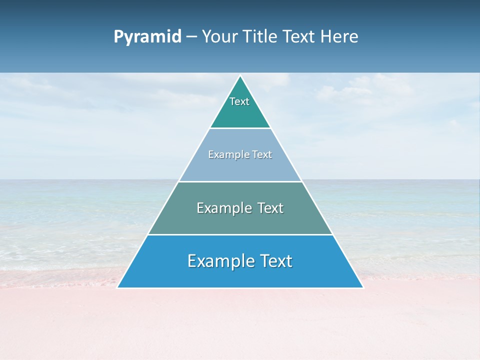 A Sandy Beach With A Blue Sky And Ocean In The Background PowerPoint Template