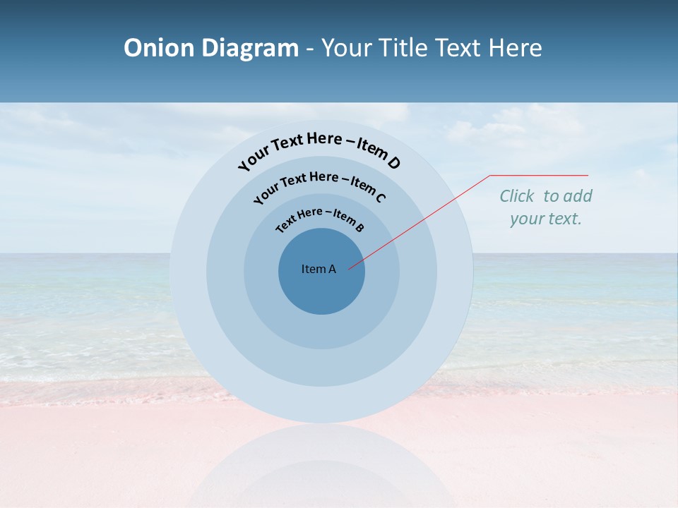 A Sandy Beach With A Blue Sky And Ocean In The Background PowerPoint Template