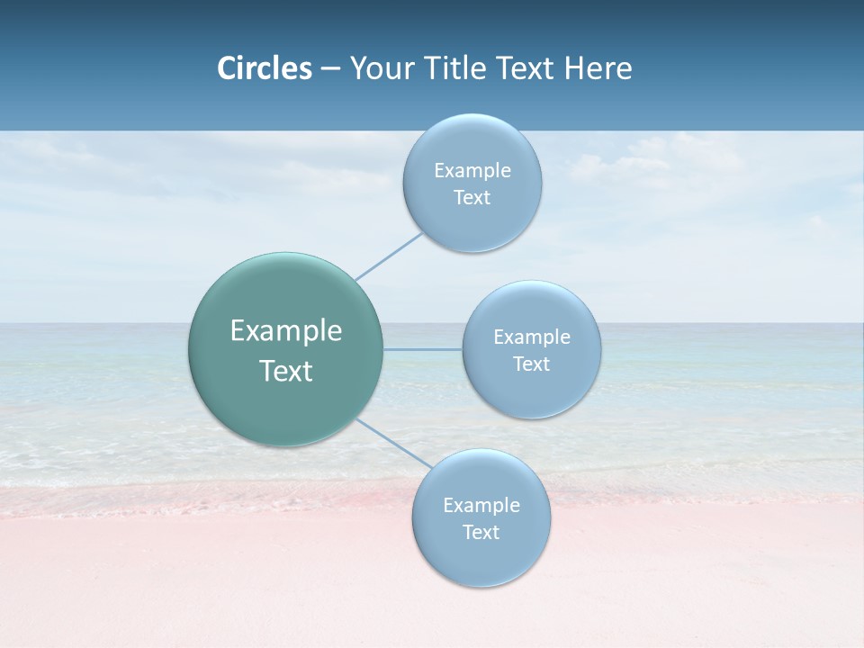 A Sandy Beach With A Blue Sky And Ocean In The Background PowerPoint Template