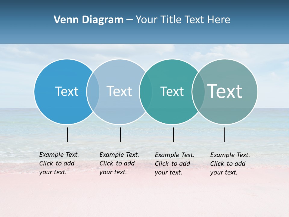 A Sandy Beach With A Blue Sky And Ocean In The Background PowerPoint Template