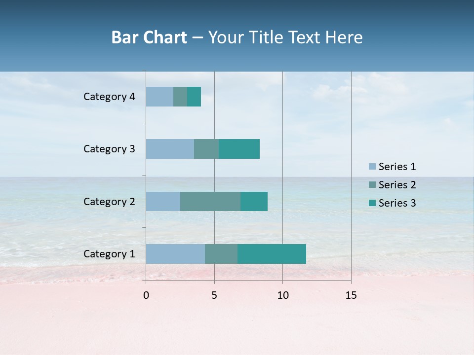 A Sandy Beach With A Blue Sky And Ocean In The Background PowerPoint Template