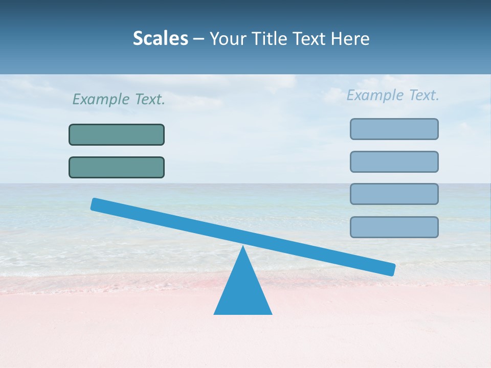 A Sandy Beach With A Blue Sky And Ocean In The Background PowerPoint Template