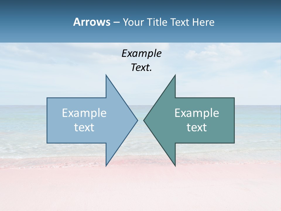 A Sandy Beach With A Blue Sky And Ocean In The Background PowerPoint Template