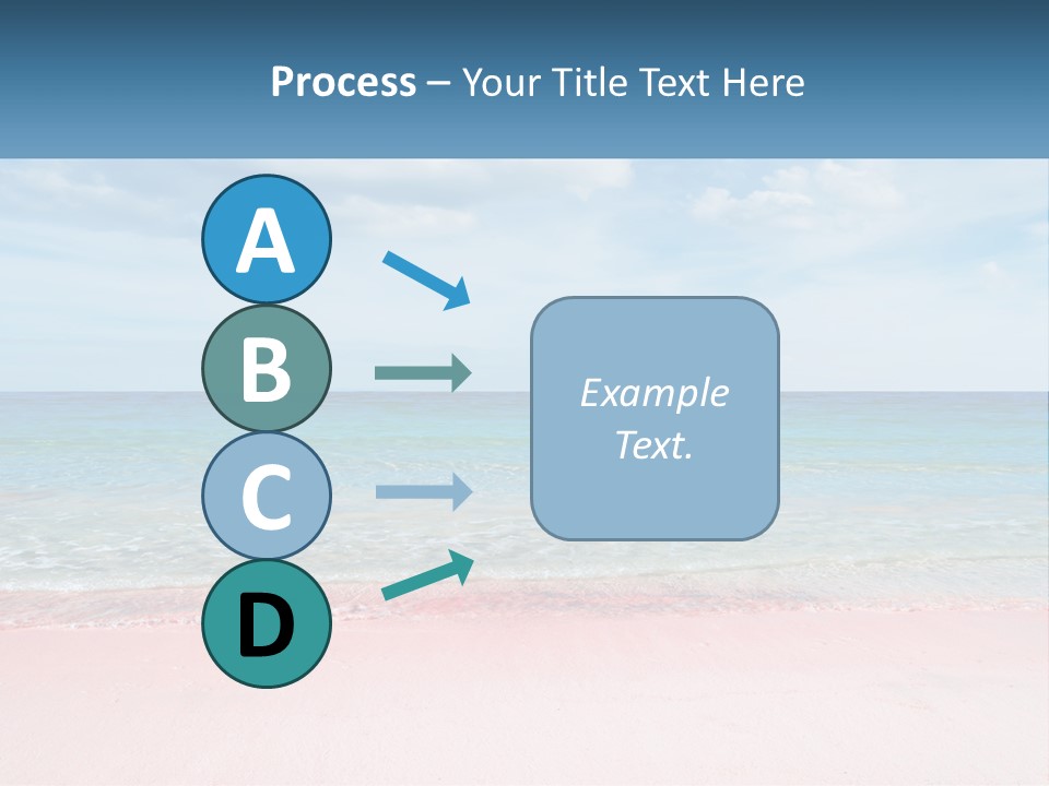 A Sandy Beach With A Blue Sky And Ocean In The Background PowerPoint Template