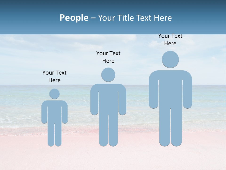 A Sandy Beach With A Blue Sky And Ocean In The Background PowerPoint Template