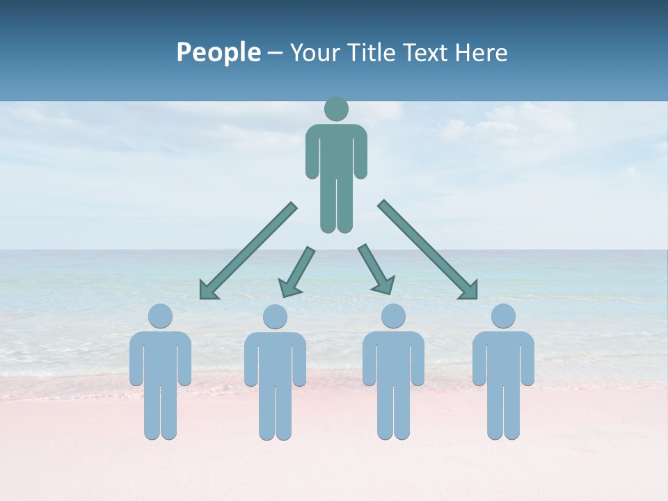 A Sandy Beach With A Blue Sky And Ocean In The Background PowerPoint Template