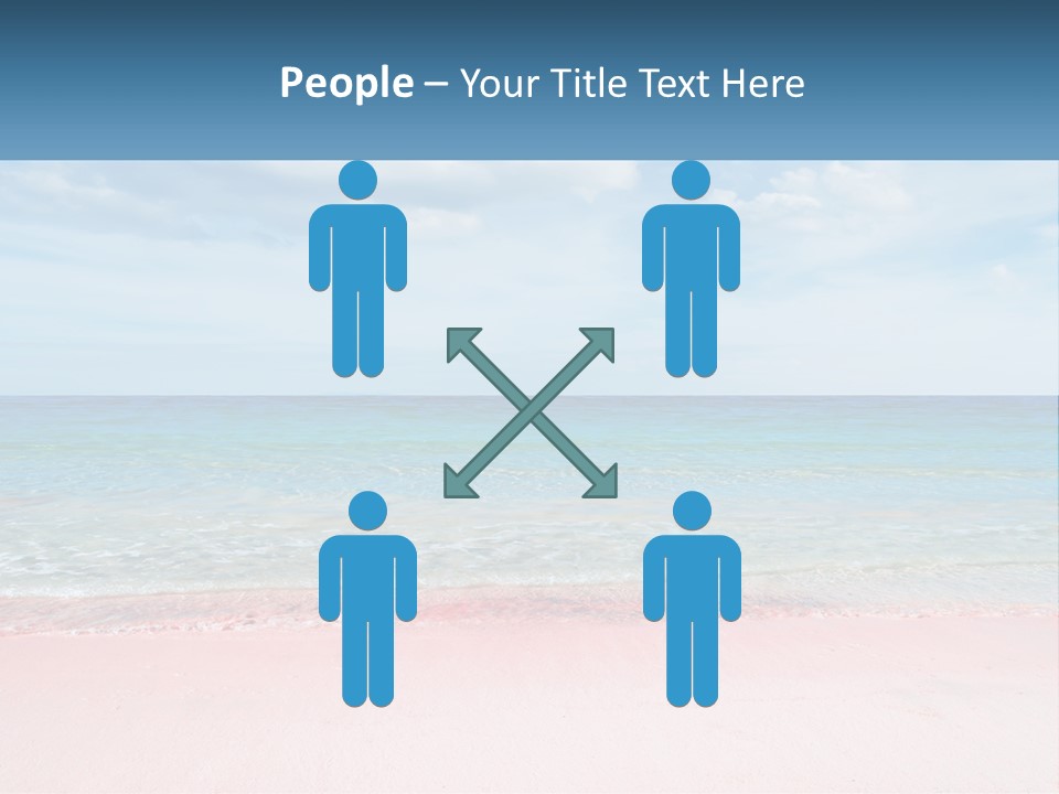 A Sandy Beach With A Blue Sky And Ocean In The Background PowerPoint Template